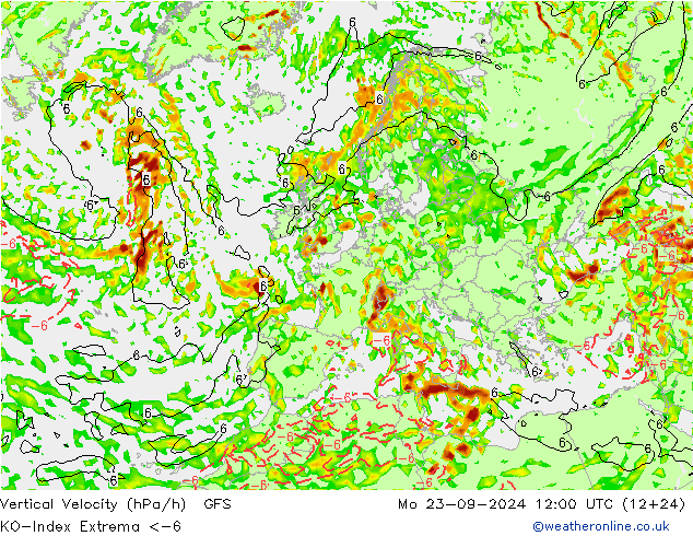 Convection-Index GFS Po 23.09.2024 12 UTC