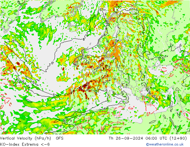 Convection-Index GFS Th 26.09.2024 06 UTC