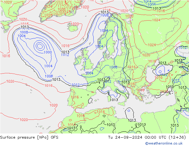 GFS: Di 24.09.2024 00 UTC