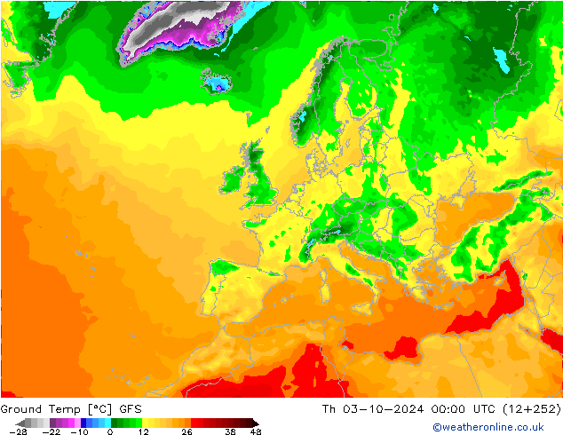 Bodentemperatur GFS Do 03.10.2024 00 UTC