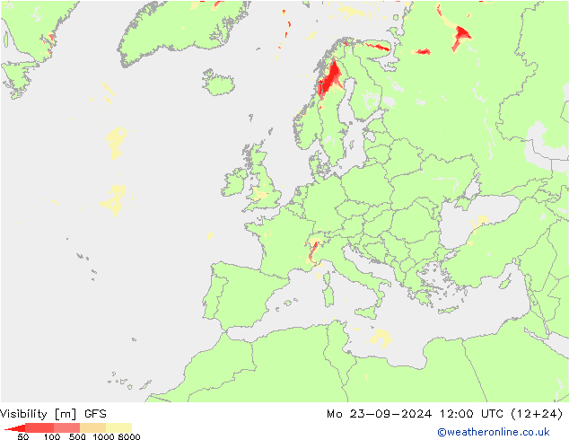 Visibilità GFS lun 23.09.2024 12 UTC