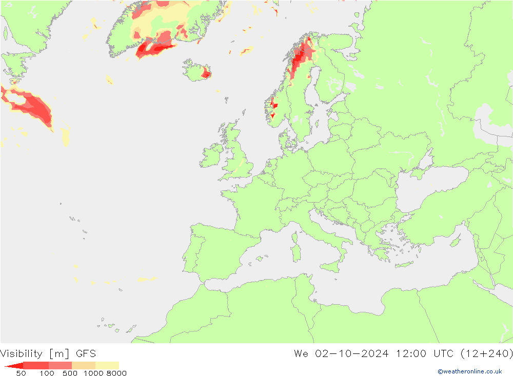 Görüş alanı GFS Çar 02.10.2024 12 UTC