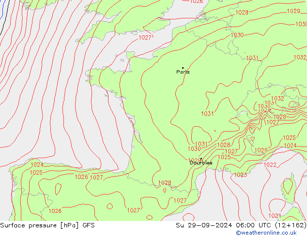 GFS: Dom 29.09.2024 06 UTC