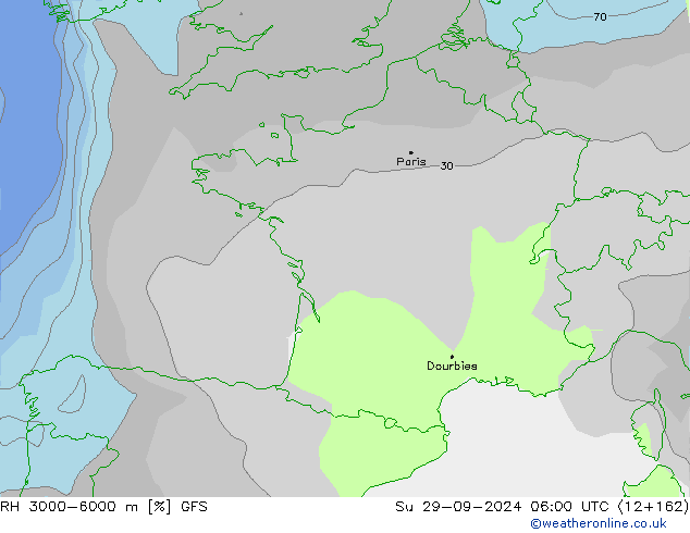 RH 3000-6000 m GFS Su 29.09.2024 06 UTC