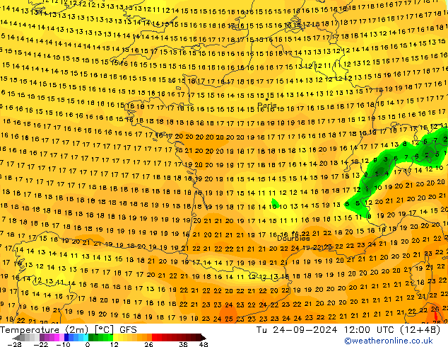 GFS: Di 24.09.2024 12 UTC