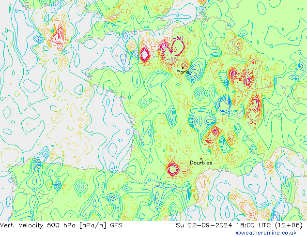 Vert. Velocity 500 hPa GFS So 22.09.2024 18 UTC