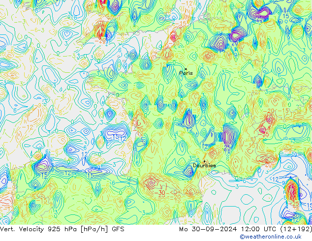 Vert. snelheid 925 hPa GFS september 2024