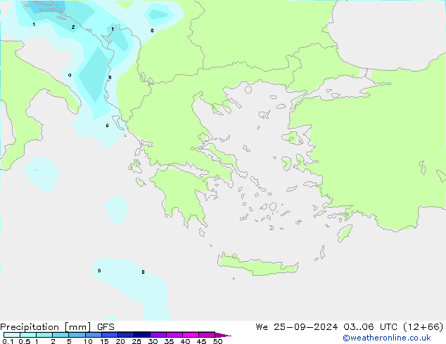 Precipitation GFS We 25.09.2024 06 UTC