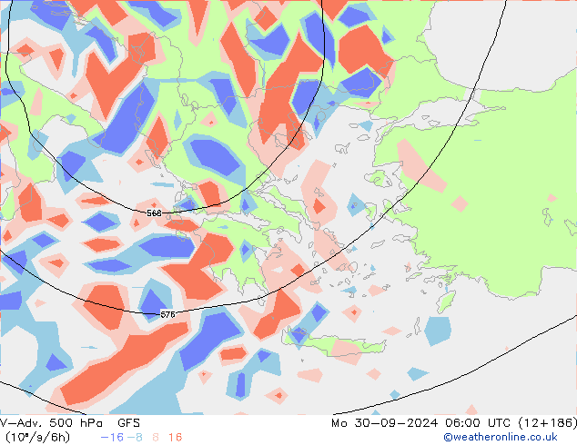 V-Adv. 500 hPa GFS ma 30.09.2024 06 UTC