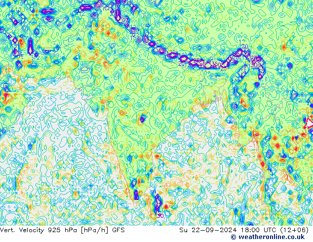 Vert. Velocity 925 hPa GFS So 22.09.2024 18 UTC