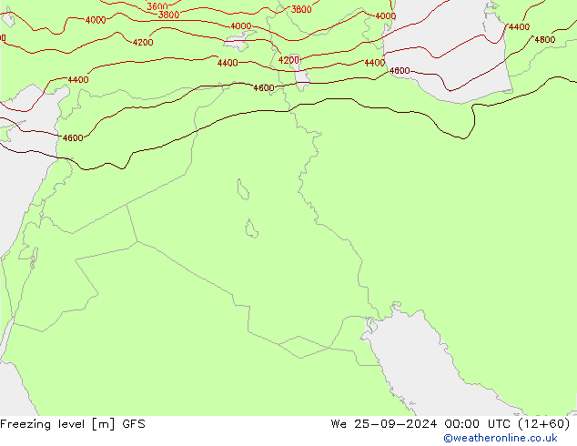 Freezing level GFS Сентябрь 2024