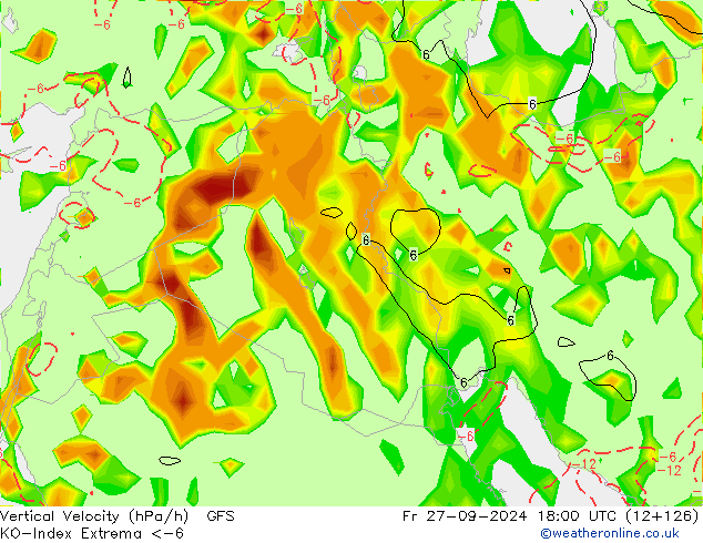 Convection-Index GFS Pá 27.09.2024 18 UTC