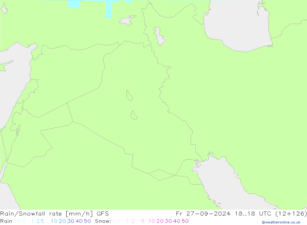 Rain/Snowfall rate GFS Sex 27.09.2024 18 UTC