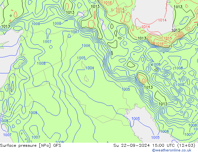 ciśnienie GFS nie. 22.09.2024 15 UTC