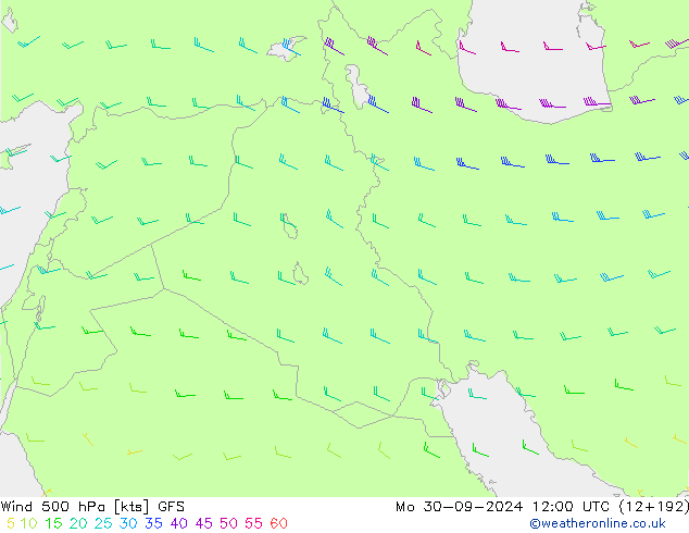  500 hPa GFS  30.09.2024 12 UTC