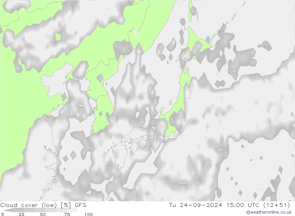 Nubi basse GFS mar 24.09.2024 15 UTC