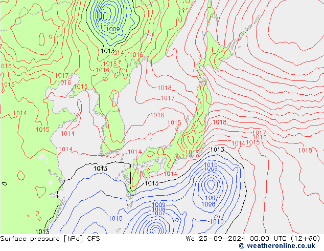 GFS: wo 25.09.2024 00 UTC