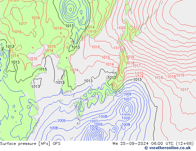 GFS: wo 25.09.2024 06 UTC