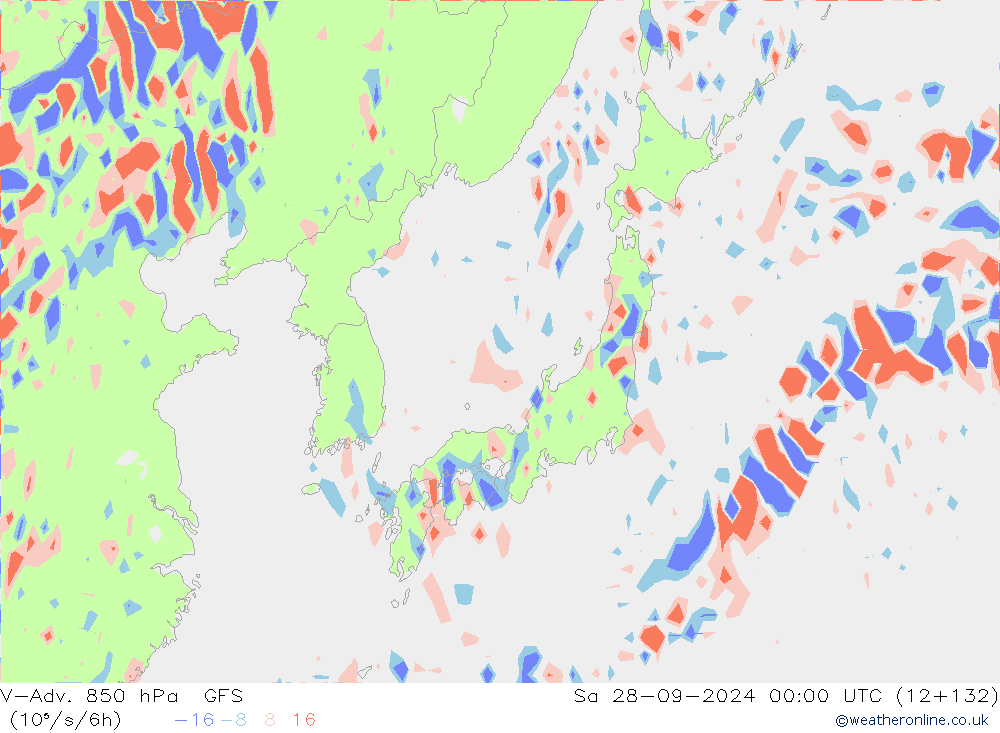 V-Adv. 850 hPa GFS za 28.09.2024 00 UTC