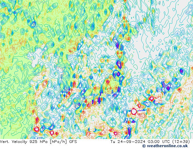 Vert. snelheid 925 hPa GFS di 24.09.2024 03 UTC