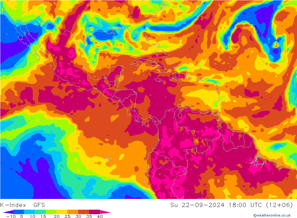 K-Index GFS dom 22.09.2024 18 UTC