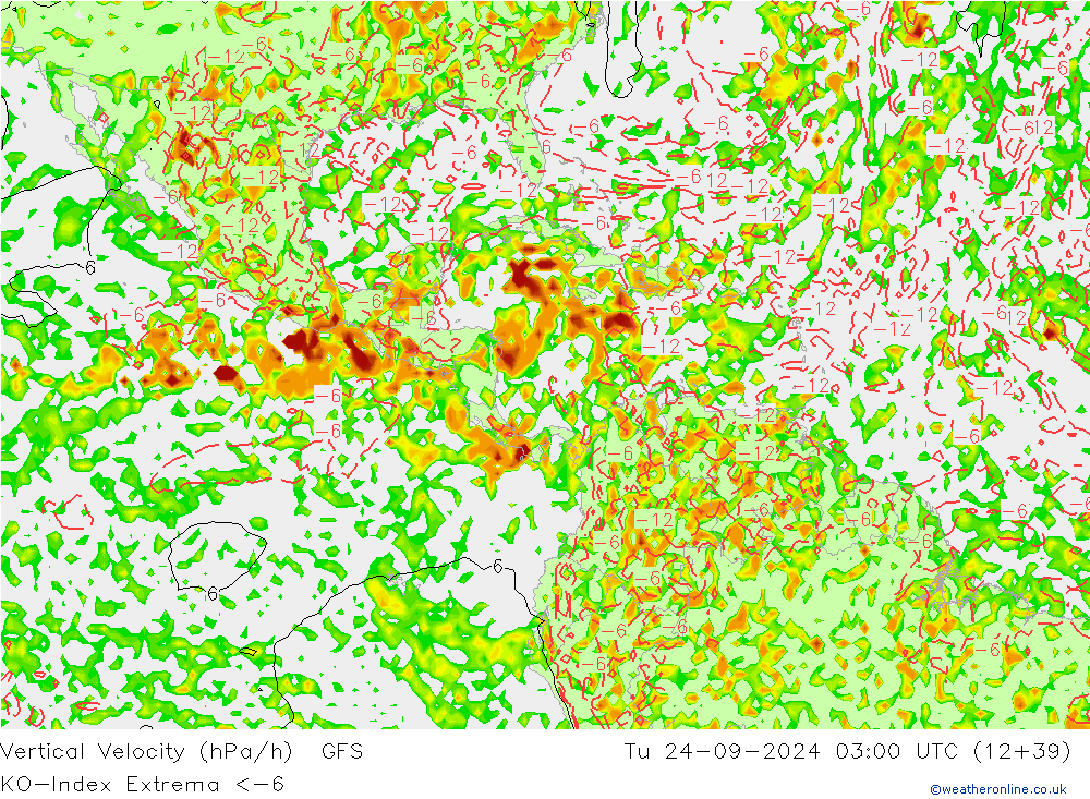 Convection-Index GFS вт 24.09.2024 03 UTC