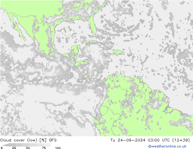 облака (низкий) GFS вт 24.09.2024 03 UTC