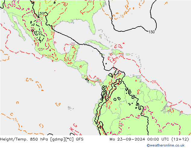 Z500/Rain (+SLP)/Z850 GFS Po 23.09.2024 00 UTC