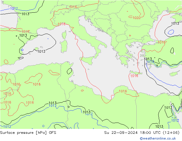 GFS: Вс 22.09.2024 18 UTC