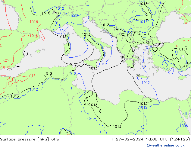 GFS: ven 27.09.2024 18 UTC