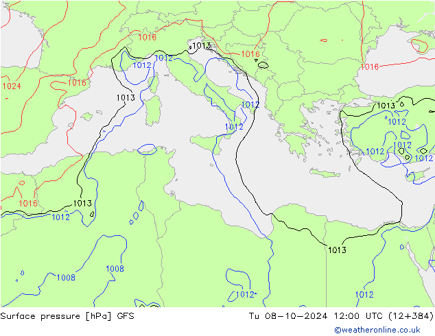 GFS: Tu 08.10.2024 12 UTC