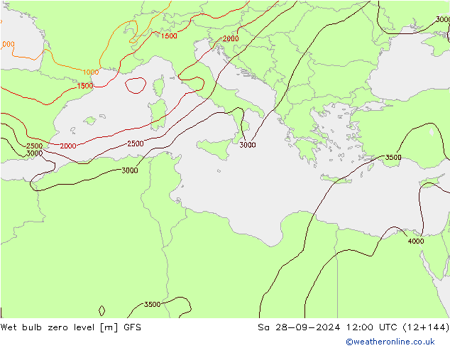 Theta-W Sıfır Seviyesi GFS Cts 28.09.2024 12 UTC