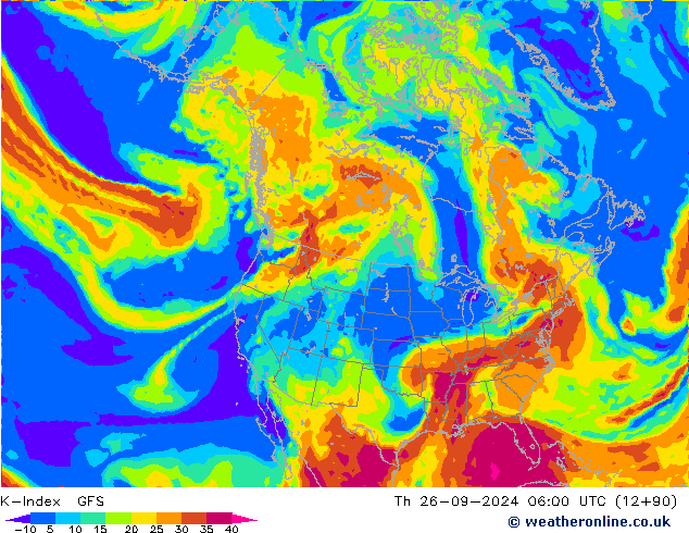 K-Index GFS Th 26.09.2024 06 UTC