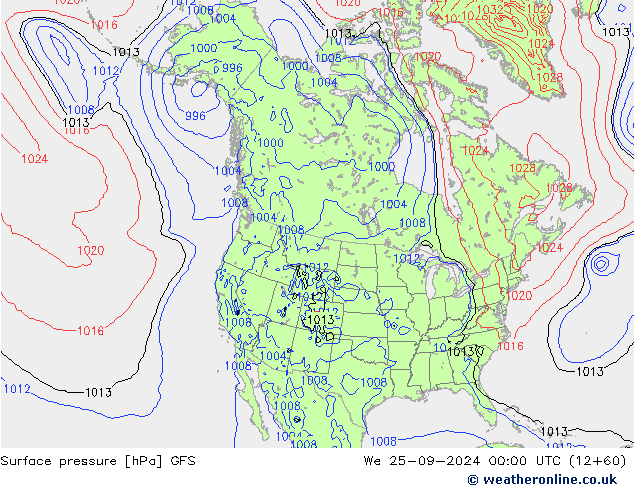 GFS: 星期三 25.09.2024 00 UTC