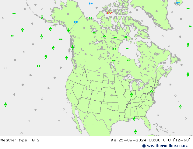 Weather type GFS St 25.09.2024 00 UTC