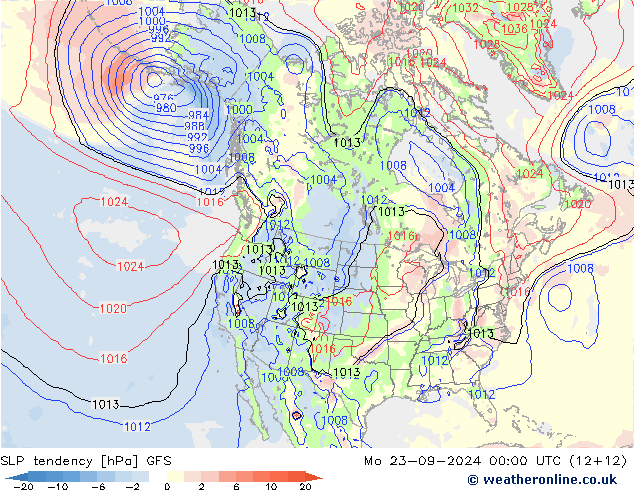 Drucktendenz GFS Mo 23.09.2024 00 UTC