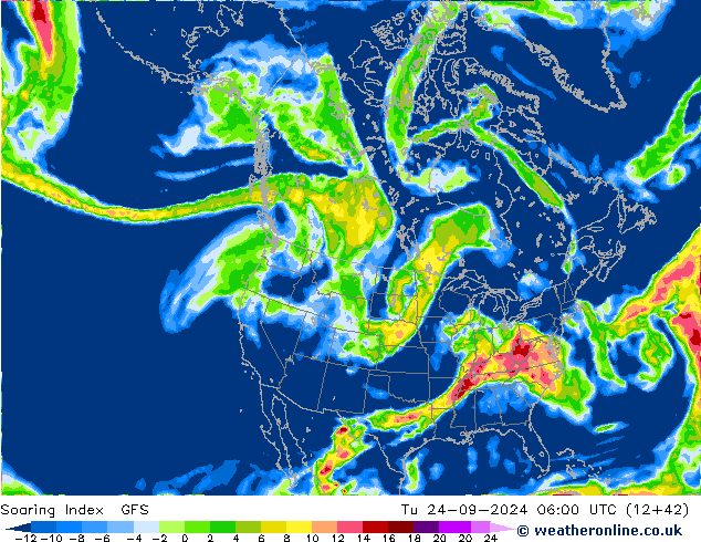 Soaring Index GFS вт 24.09.2024 06 UTC