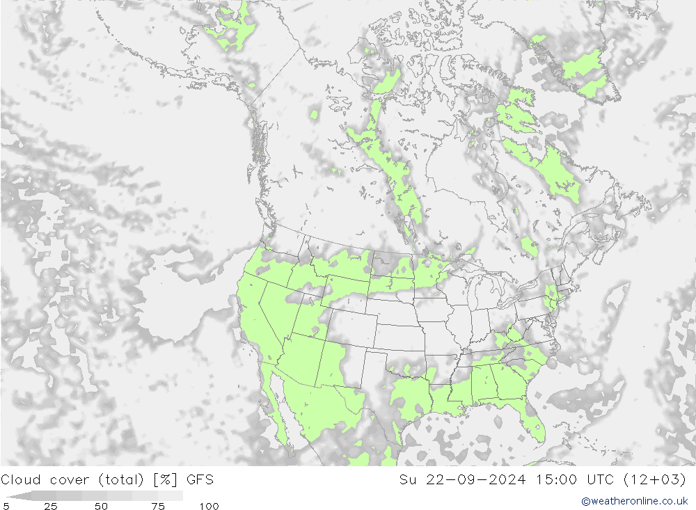 Wolken (gesamt) GFS So 22.09.2024 15 UTC