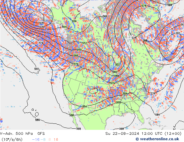 V-Adv. 500 hPa GFS dim 22.09.2024 12 UTC