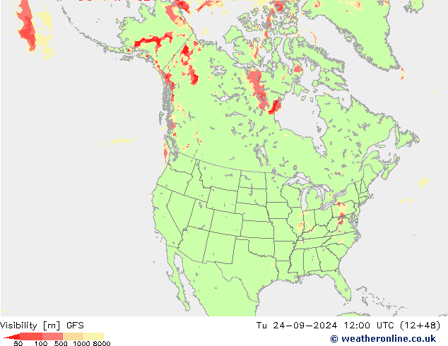 Visibility GFS September 2024