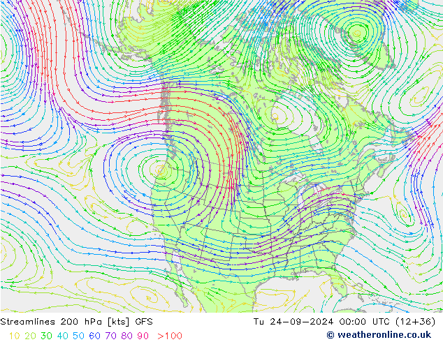 Rüzgar 200 hPa GFS Sa 24.09.2024 00 UTC