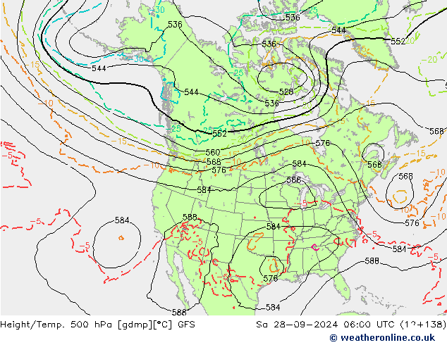 Z500/Rain (+SLP)/Z850 GFS so. 28.09.2024 06 UTC