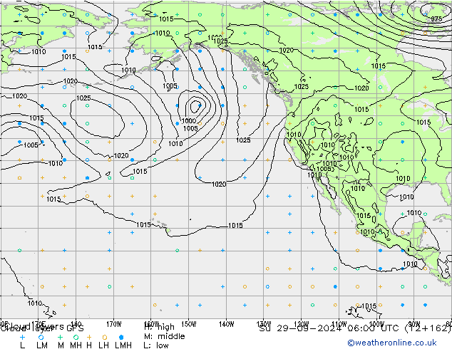 Wolkenschichten GFS So 29.09.2024 06 UTC