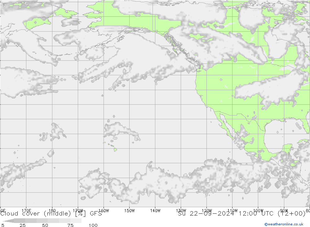 oblačnosti uprostřed GFS Ne 22.09.2024 12 UTC