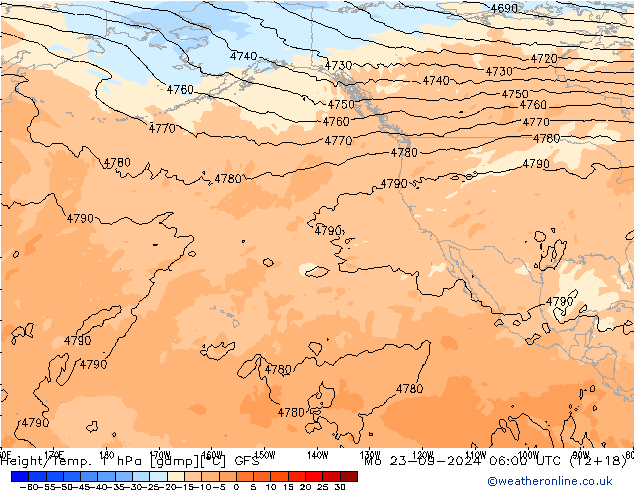 Height/Temp. 1 hPa GFS  23.09.2024 06 UTC