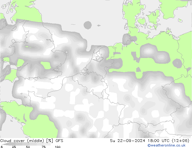 Wolken (hoch,mittel,tief) GFS So 22.09.2024 18 UTC