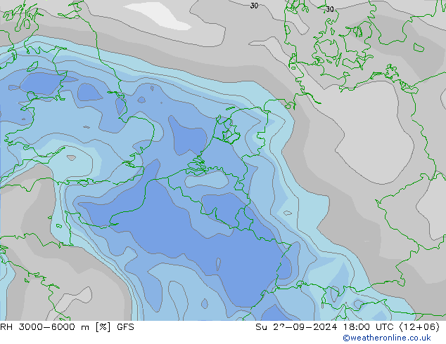 RH 3000-6000 m GFS So 22.09.2024 18 UTC