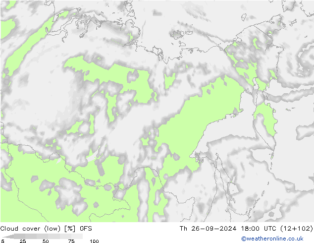 Wolken (tief) GFS Do 26.09.2024 18 UTC