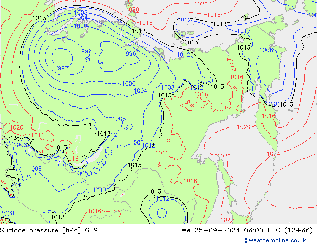 GFS: Çar 25.09.2024 06 UTC