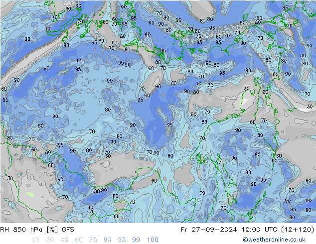 RV 850 hPa GFS vr 27.09.2024 12 UTC